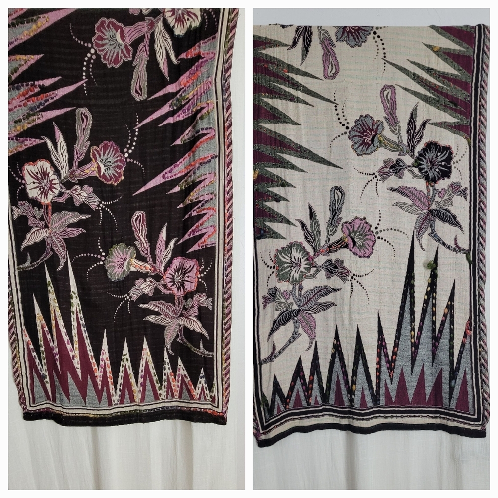 Floral Scarf / REVERSIBLE / - Picture 9 of 13